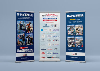 Boat Fishing & Creta Exhibition Roll Up Banners