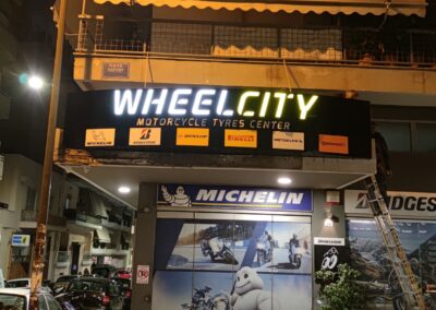 Wheelcity Κατασκευή Κουτιαστών Φωτεινών Μεταλλικών Γραμμάτων