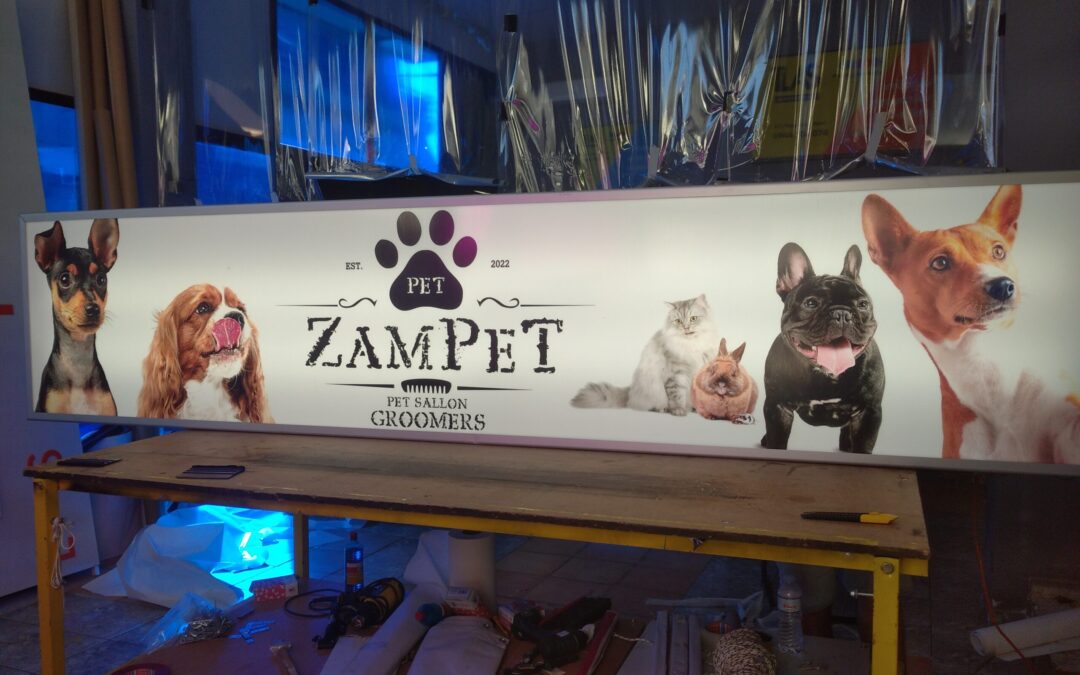 PET ZAMPET Φωτεινή Επιγραφή για pet grooming
